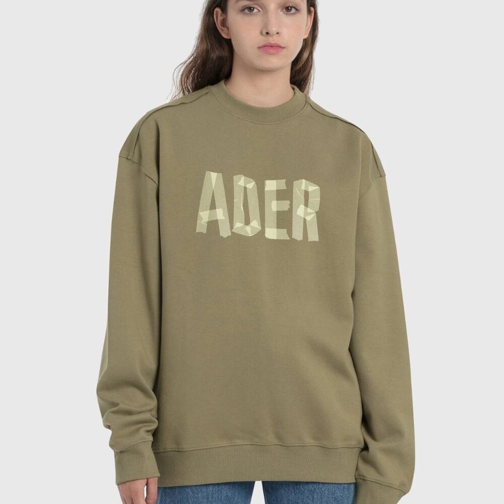 Ader Error Sweatshirt Size A1 Mask Tape Beige Unisex